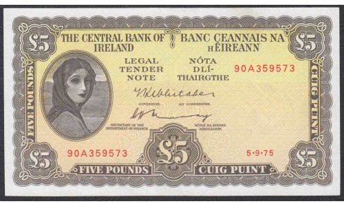 Ирландия 5 фунтов 1975 (IRELAND 5 Pounds 1968) P 65c: aUNC