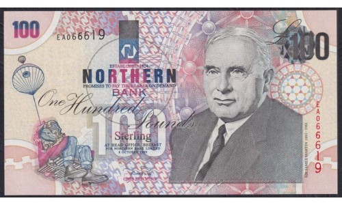 Северная Ирландия 100 фунтов 1999 года, Редкие (Northen Ireland 100 Pounds 1999) P 201: UNC