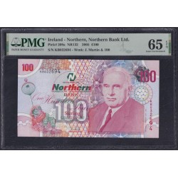 Северная Ирландия 100 фунтов 2005 года, Редкие (Northen Ireland 100 Pounds 2005) P 209a: PMG 65 Gem UNC 