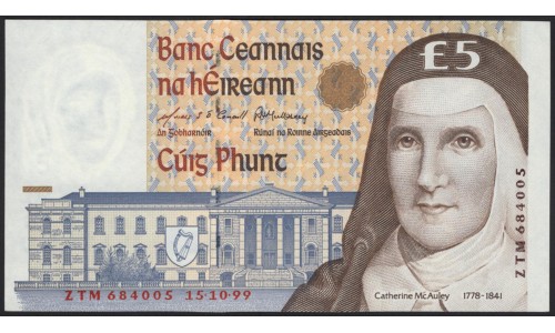 Ирландия 5 фунтов 1999 (IRELAND 5 Pounds 1999) P 75b : UNC