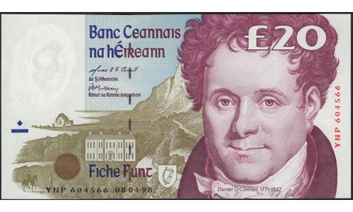 Ирландия 20 фунтов 1998 (IRELAND 20 Pounds 1998) P 77b : UNC