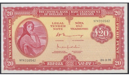 Ирландия 20 фунтов 1976 (IRELAND 20 Pounds 1976) P 67c: XF/aUNC