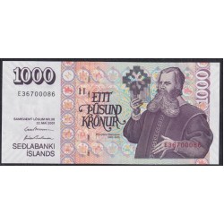 Исландия 1000 крон 2001 (ICELAND 1000 Krónur 2001) P 59(4) : UNC