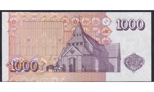 Исландия 1000 крон 2001 (ICELAND 1000 Krónur 2001) P 59(4) : UNC