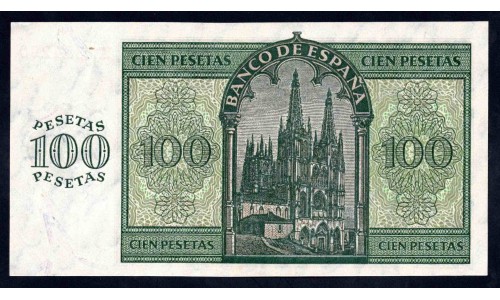 Испания 100 песет 1936 (SPAIN 100 pesetas 1936) P 101 : UNC