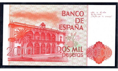 Испания 2000 песет 1980 (SPAIN 2000 Pesetas 1980) P 159 : UNC