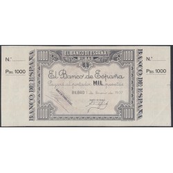 Испания 1000 песет 1937, Гражданская Война, Банк Бильбао (Spain-CIVIL WAR, Bank Bilbao 1000 pesetas 1937) PS 567a-a: aUNC/UNC