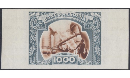 Испания 1000 песет 1937, Гражданская Война, Банк Бильбао (Spain-CIVIL WAR, Bank Bilbao 1000 pesetas 1937) PS 567a-a: aUNC/UNC