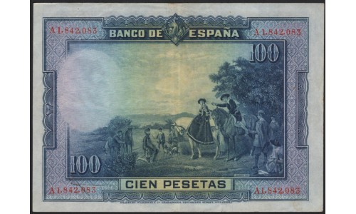 Испания 100 песет 1928 (SPAIN 100 Pesetas 1928) P 76a : XF