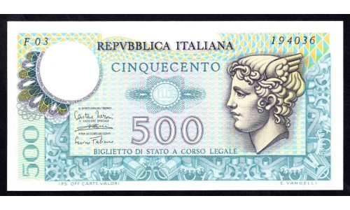 Италия 500 лир 1974 (ITALY 500 Lire 1974) P 94 : UNC