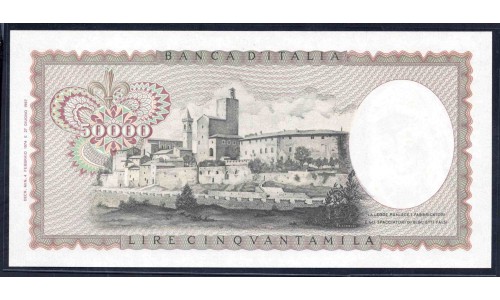 Италия 50000 лир 1967 (ITALY 50000 Lire 1967) P 99c : UNC