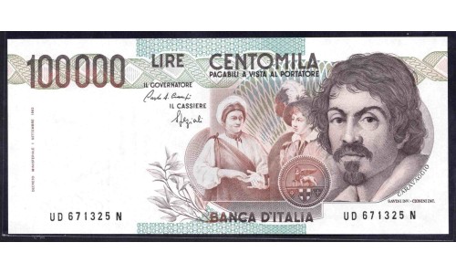 Италия 100000 лир 1983 (ITALY 100000 Lire 1983) P 110b : UNC