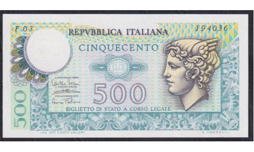 Италия 500 лир 1979 года F 03 194036 (ITALY 500 Lire 1979) P 94 : UNC