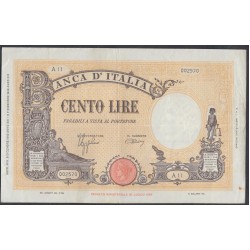 Италия 100 лир 9.12.1942 (ITALY 100 Lire 9.12.1942) P 59: VF/XF