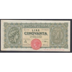 Италия 50 лир 1944 (ITALY 50 Lire 1944) P 75a: XF