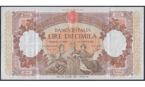 Италия 10000 лир 24.03.1962 (ITALY 1000 Lire 24.03.1962) P 89d: VF++