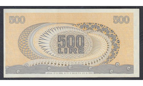 Италия 500 лир 20.06.1966 (ITALY 500 Lire 20.06.1966) P 75a: UNC--