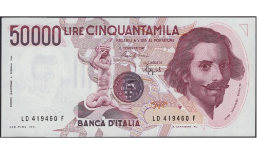 Италия 50000 лир 1984 (ITALY 50000 Lire 1984) P 113b : UNC