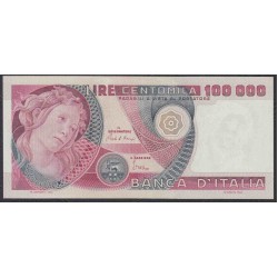 Италия 100000 лир 1982 года, НЕЧАСТЫЕ (ITALY 100000 Lire 1982) P108c: UNC