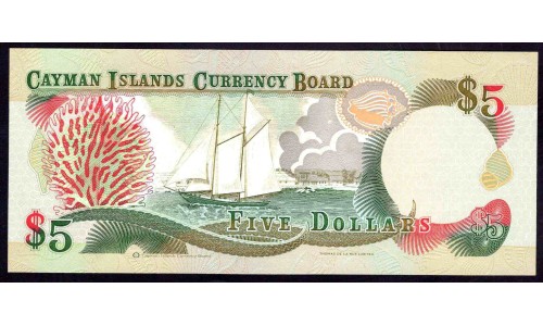 Каймановы Острова 5 долларов 1996 г. (CAYMAN ISLANDS 5 Dollars 1996) P17:Unc