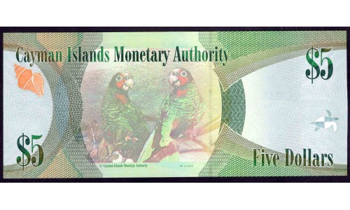 Каймановы Острова 5 долларов 2010 г. (CAYMAN ISLANDS 5 Dollars 2010) P 39а: UNC