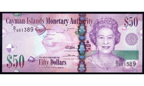 Каймановы Острова 50 долларов 2010 г. (CAYMAN ISLANDS 50 Dollars 2010) P 42а: UNC