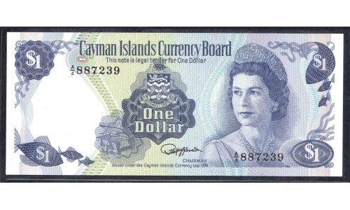 Каймановы Острова 1 доллар 1974 г. (CAYMAN ISLANDS 1 Dollar 1974) P 5c: UNC