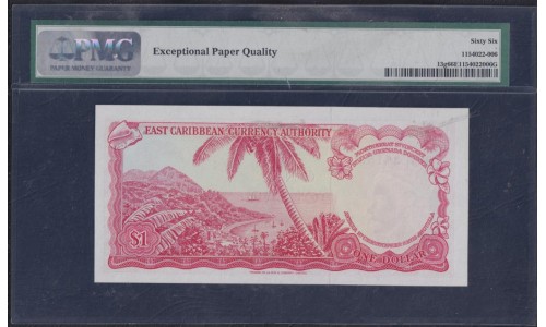 Восточные Карибские Острова 1 доллар ND (1965) (EAST CARIBBEAN STATES 1 Dollar ND (1965)) P13g: PMG 66 Gem Ucirculated EPQ