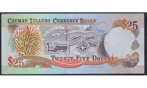 Каймановы Острова 25 долларов 1996г. (CAYMAN ISLANDS 25 Dollars 1996) P 19: UNC 
