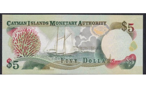 Каймановы Острова 5 долларов 2001 г. (CAYMAN ISLANDS 5 Dollars 2001) P 27: UNC