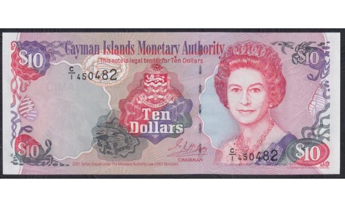 Каймановы Острова 10 долларов 2001 г. (CAYMAN ISLANDS 10 Dollars 2001) P 28: UNC