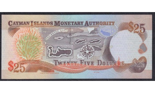 Каймановы Острова 25 долларов 1996г. (CAYMAN ISLANDS 25 Dollars 1996) P 24: UNC