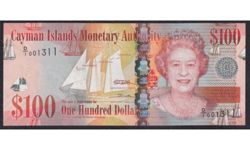 Каймановы Острова 100 долларов 2010 г. (CAYMAN ISLANDS 100 Dollars 2010) P 43а: UNC