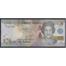 Каймановы Острова 70 долларов 2022 года, G/1 007155 ЮБИЛЕЙНЫЕ (CAYMAN ISLANDS 70 Dollarы 2022) P W47: UNC