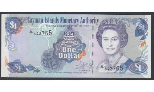 Каймановы Острова 1 доллар 1998 г. (CAYMAN ISLANDS 1 Dollar 1998) P 21a: UNC