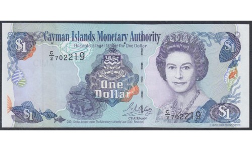 Каймановы Острова 1 доллар 2001 г. (CAYMAN ISLANDS 1 Dollar 2001) P 26a: UNC