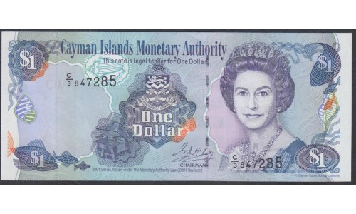 Каймановы Острова 1 доллар 2001 г. (CAYMAN ISLANDS 1 Dollar 2001) P 26b: UNC