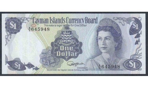 Каймановы Острова 1 доллар 1974 г. (CAYMAN ISLANDS 1 Dollar 1974) P 5d : UNC