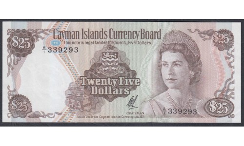 Каймановы Острова 25 долларов 1971 г. (CAYMAN ISLANDS 25 Dollars 1971) P 4: aUNC/UNC