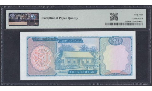 Каймановы Острова 50 долларов 1974 г. (CAYMAN ISLANDS 50 Dollars 1974) P 10a: UNC PMG 64 EPQ