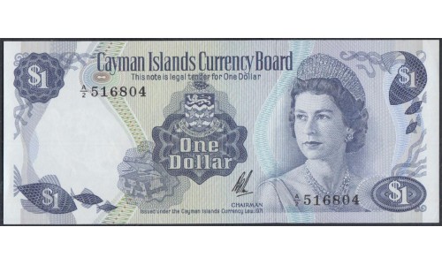 Каймановы Острова 1 доллар 1971 г. (CAYMAN ISLANDS 1 Dollar L. 1971) P 1b: UNC