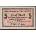 Кёнигсберг, нотгельд 5 марок 26 октября1918 (Koningsbeg, notgeld 5 mark 26.10.1918) : UNC