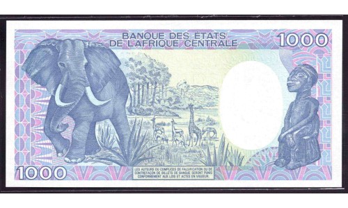 Камерун 1000 франков 1989 (CAMEROON 1000 Francs 1989) P 26а : UNC