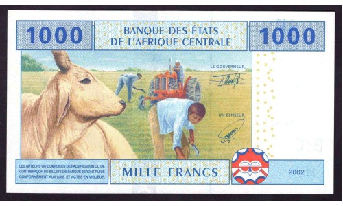Камерун 1000 франков 2002 (CAMEROON 1000 Francs 2002) P 207Ua : UNC