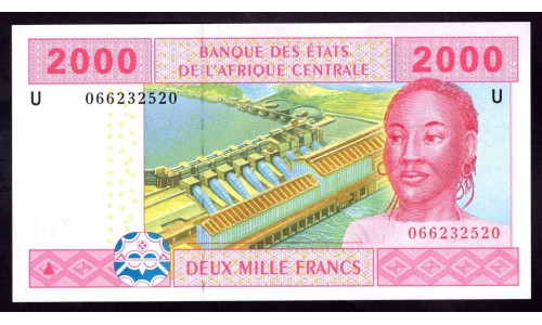 Камерун 2000 франков 2002 (CAMEROON 2000 Francs 2002) P 208Ua : UNC