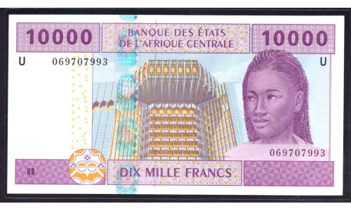 Камерун 10000 франков 2002 (CAMEROON 10000 Francs 2002) P 210Ua : UNC