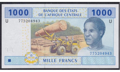 Камерун 1000 франков 2002 (CAMEROON 1000 Francs 2002) P 207Ue(1): UNC