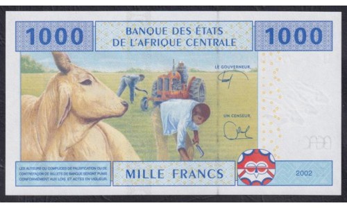Камерун 1000 франков 2002 (CAMEROON 1000 Francs 2002) P 207Ue(1): UNC