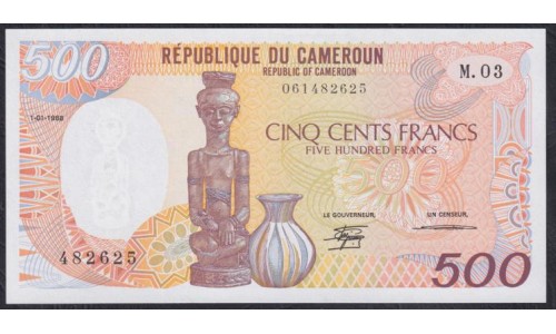 Камерун 500 франков 1988 (CAMEROON 500 Francs 1988) P 24а(4): UNC