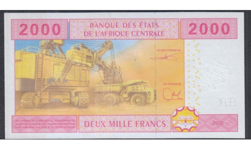 Камерун 2000 франков 2002 года (CAMEROON 2000 Francs 2002) P 208Ud: UNC